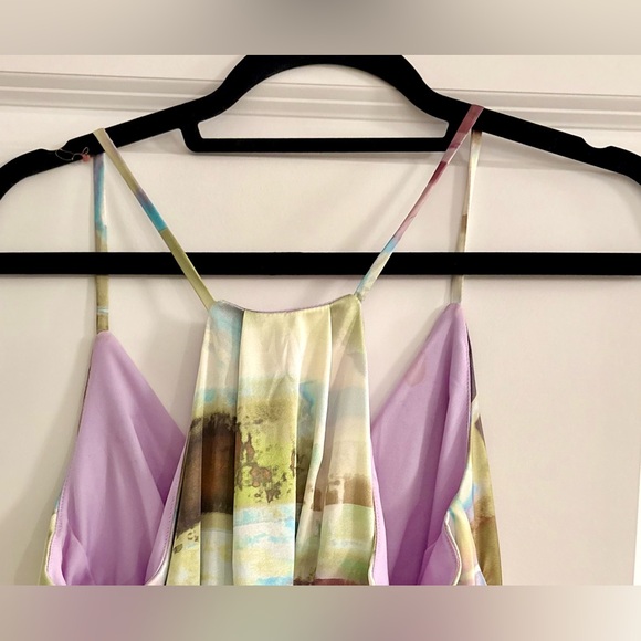 Nicole Miller Multicolor Abstract Maxi Dress 👗 - Picture 4 of 8